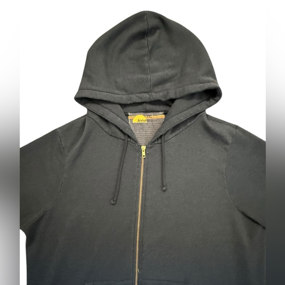 AVIATOR NATION Unisex Navy Blue with White Bolt Zip up Hoodie - Size XXL - Picture 5 of 9